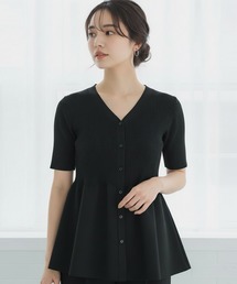 coca（coca） | 【WEB限定セール】ぺプラムニットカーディガン(カーディガン/ボレロ)