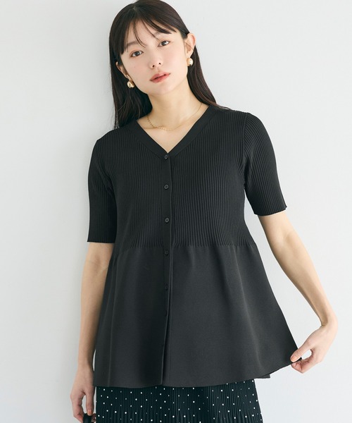 coca(coca)(コカ)の「【WEB限定セール】ぺプラムニットカーディガン(カーディガン/ボレロ・レディース・ブルー/ブラック・S/M/L)」の20枚目の写真