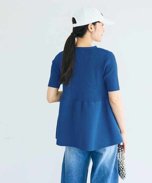 coca(coca)(コカ)の「【WEB限定セール】ぺプラムニットカーディガン(カーディガン/ボレロ・レディース・ブルー/ブラック・S/M/L)」の17枚目の写真