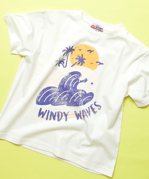 LSP WOW(エルエスピーワオ)の「【LSP WOW!】【プチプラ】WEATHER MOOD 半袖Tシャツ(Tシャツ/カットソー・キッズ・グレー系2/ライム/ライトブルー/ピンク系1/杢グレー/グレー系1/ホワイト系1/ピンク系2/ブルー/オレンジ系1/ターコイズブルー/ホワイト系2/イエロー/ブラック/ベージュ/レッド系2/ラベンダー/レッド系1/グレー系3/オレンジ系2・90/110/80/100/95/130/120)」の2枚目の写真