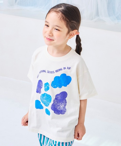 LSP WOW(エルエスピーワオ)の「【LSP WOW!】【プチプラ】WEATHER MOOD 半袖Tシャツ(Tシャツ/カットソー・キッズ・グレー系2/ライム/ライトブルー/ピンク系1/杢グレー/グレー系1/ホワイト系1/ピンク系2/ブルー/オレンジ系1/ターコイズブルー/ホワイト系2/イエロー/ブラック/ベージュ/レッド系2/ラベンダー/レッド系1/グレー系3/オレンジ系2・90/110/80/100/95/130/120)」の3枚目の写真