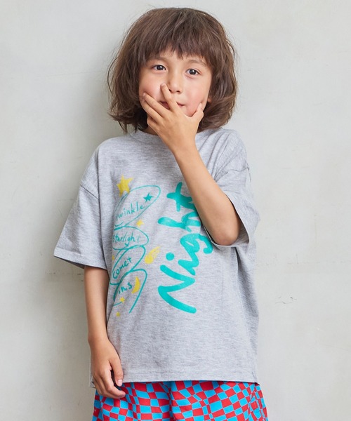 LSP WOW(エルエスピーワオ)の「【LSP WOW!】【プチプラ】WEATHER MOOD 半袖Tシャツ(Tシャツ/カットソー・キッズ・グレー系2/ライム/ライトブルー/ピンク系1/杢グレー/グレー系1/ホワイト系1/ピンク系2/ブルー/オレンジ系1/ターコイズブルー/ホワイト系2/イエロー/ブラック/ベージュ/レッド系2/ラベンダー/レッド系1/グレー系3/オレンジ系2・90/110/80/100/95/130/120)」の5枚目の写真