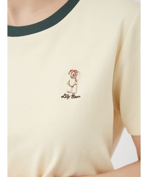 LILY BROWN(リリーブラウン)の「【Lily Bear】コンパクトTシャツ(接触冷感)(Tシャツ/カットソー・レディース・イエロー/ホワイト/ピンク/ブラック/ブルー・F)」の16枚目の写真