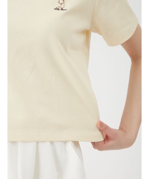 LILY BROWN(リリーブラウン)の「【Lily Bear】コンパクトTシャツ(接触冷感)(Tシャツ/カットソー・レディース・イエロー/ホワイト/ピンク/ブラック/ブルー・F)」の17枚目の写真
