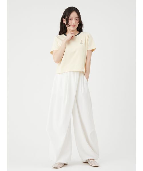 LILY BROWN(リリーブラウン)の「【Lily Bear】コンパクトTシャツ(接触冷感)(Tシャツ/カットソー・レディース・イエロー/ホワイト/ピンク/ブラック/ブルー・F)」の18枚目の写真