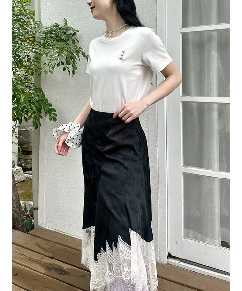 LILY BROWN(リリーブラウン)の「【Lily Bear】コンパクトTシャツ(接触冷感)(Tシャツ/カットソー・レディース・イエロー/ホワイト/ピンク/ブラック/ブルー・F)」の22枚目の写真