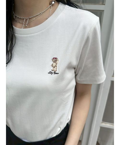 LILY BROWN(リリーブラウン)の「【Lily Bear】コンパクトTシャツ(接触冷感)(Tシャツ/カットソー・レディース・イエロー/ホワイト/ピンク/ブラック/ブルー・F)」の20枚目の写真
