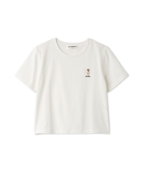 LILY BROWN(リリーブラウン)の「【Lily Bear】コンパクトTシャツ(接触冷感)(Tシャツ/カットソー・レディース・イエロー/ホワイト/ピンク/ブラック/ブルー・F)」の16枚目の写真