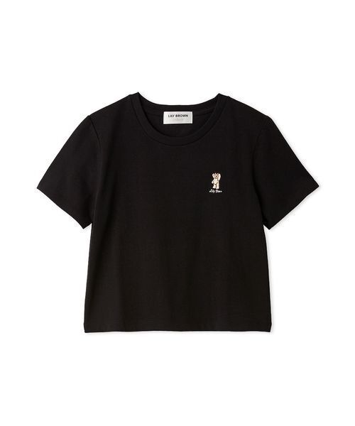 LILY BROWN(リリーブラウン)の「【Lily Bear】コンパクトTシャツ(接触冷感)(Tシャツ/カットソー・レディース・イエロー/ホワイト/ピンク/ブラック/ブルー・F)」の15枚目の写真