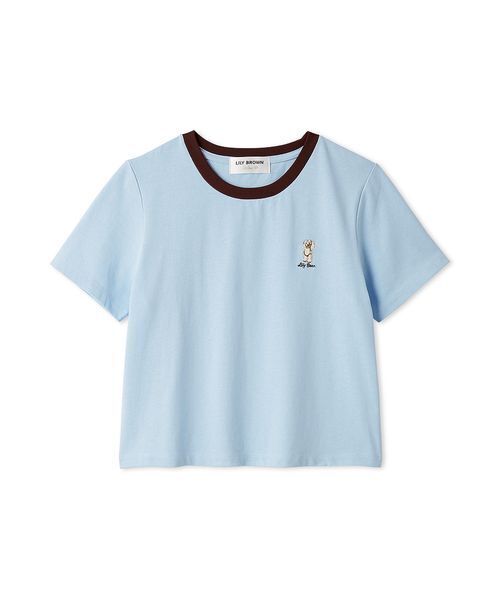 LILY BROWN(リリーブラウン)の「【Lily Bear】コンパクトTシャツ(接触冷感)(Tシャツ/カットソー・レディース・イエロー/ホワイト/ピンク/ブラック/ブルー・F)」の12枚目の写真