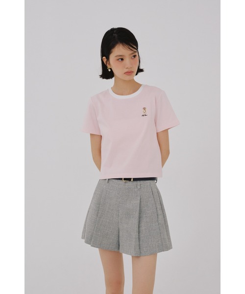 LILY BROWN(リリーブラウン)の「【Lily Bear】コンパクトTシャツ(接触冷感)(Tシャツ/カットソー・レディース・イエロー/ホワイト/ピンク/ブラック/ブルー・F)」の9枚目の写真