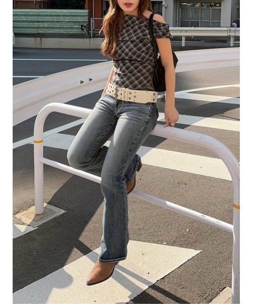 LAGUA GEM(ラグアジェム)の「STUDS THICK ベルト(ベルト・レディース・ブラック/オフホワイト・FREE)」の20枚目の写真