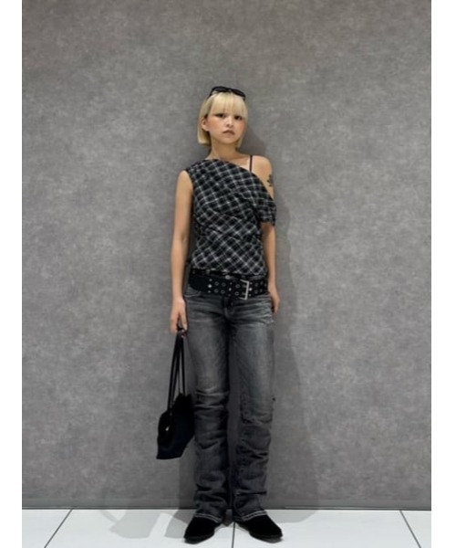LAGUA GEM(ラグアジェム)の「STUDS THICK ベルト(ベルト・レディース・ブラック/オフホワイト・FREE)」の18枚目の写真