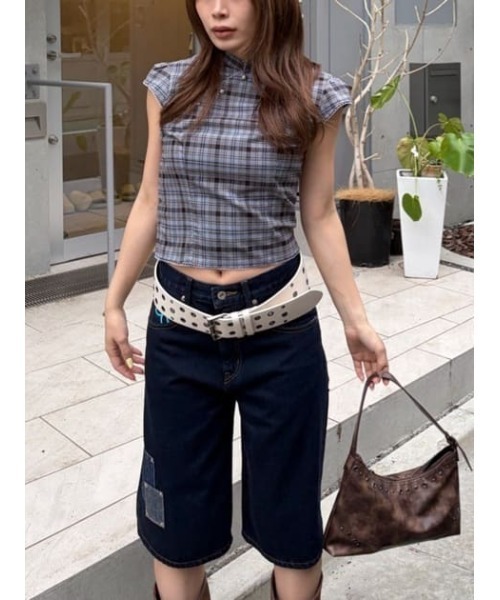 LAGUA GEM(ラグアジェム)の「STUDS THICK ベルト(ベルト・レディース・ブラック/オフホワイト・FREE)」の21枚目の写真