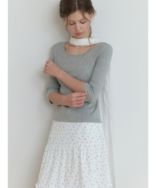 RE_L(リエル)の「Hata 3/4 sleeve t-shirt (gray)(Tシャツ/カットソー・レディース・その他・FREE)」の6枚目の写真