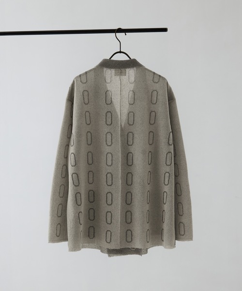 WRAPINKNOT（ラッピンノット）の「[WRAPINKNOT/ラッピンノット]Dry Sheer Milano Knit Jacket（ニット/セーター・レディース・ブラック/ベージュ・FREE）」の4枚目の写真