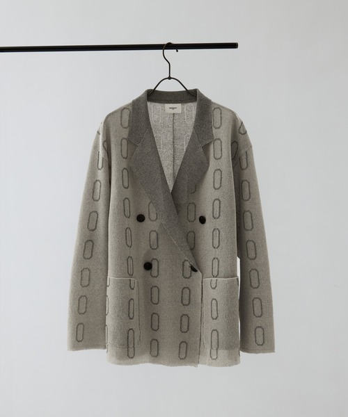 WRAPINKNOT（ラッピンノット）の「[WRAPINKNOT/ラッピンノット]Dry Sheer Milano Knit Jacket（ニット/セーター・レディース・ブラック/ベージュ・FREE）」の8枚目の写真