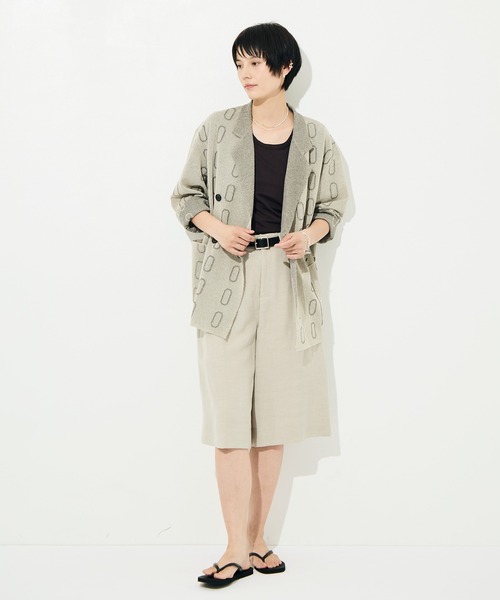 WRAPINKNOT（ラッピンノット）の「[WRAPINKNOT/ラッピンノット]Dry Sheer Milano Knit Jacket（ニット/セーター・レディース・ブラック/ベージュ・FREE）」の22枚目の写真