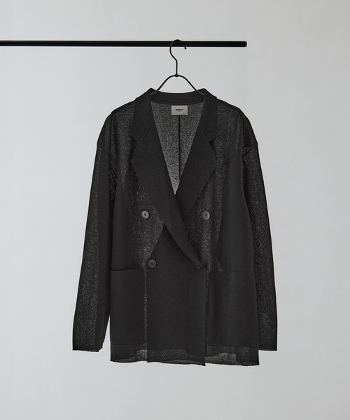 WRAPINKNOT（ラッピンノット）の「[WRAPINKNOT/ラッピンノット]Dry Sheer Milano Knit Jacket（ニット/セーター・レディース・ブラック/ベージュ・FREE）」の14枚目の写真