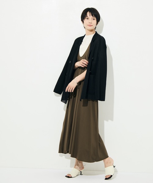 WRAPINKNOT（ラッピンノット）の「[WRAPINKNOT/ラッピンノット]Dry Sheer Milano Knit Jacket（ニット/セーター・レディース・ブラック/ベージュ・FREE）」の10枚目の写真