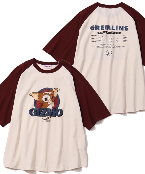CORPUS TOKYO(コーパス トーキョー)の「【GREMLINS/グレムリン】ギズモ レトロポスター ラグラン半袖Tシャツ(Tシャツ/カットソー・メンズ・ホワイト系1/ホワイト系2/ブルー系1・S/M/L/LL)」の2枚目の写真