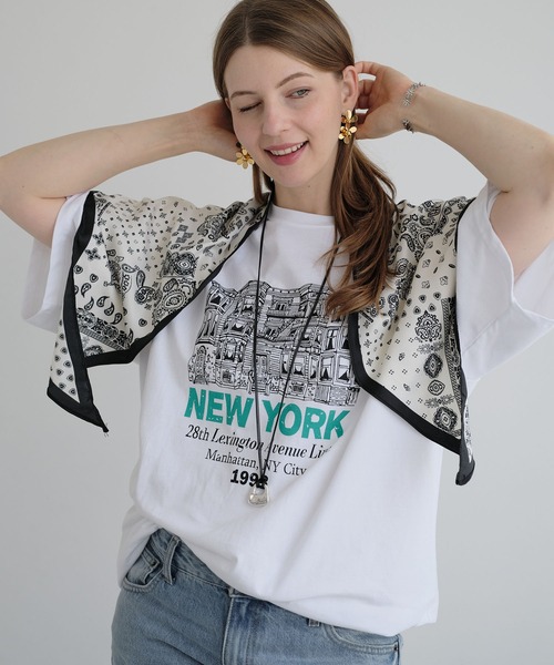 ZAKKA-BOX(ザッカボックス)の「NEW YORKロゴTシャツ(Tシャツ/カットソー・レディース・ホワイト/杢グレー・FREE)」の20枚目の写真