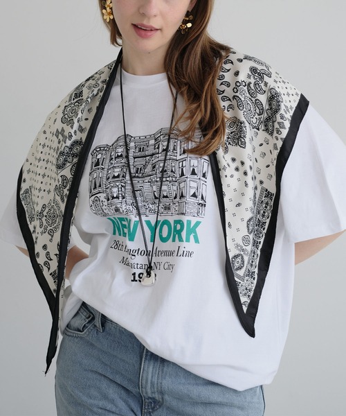 ZAKKA-BOX(ザッカボックス)の「NEW YORKロゴTシャツ(Tシャツ/カットソー・レディース・ホワイト/杢グレー・FREE)」の19枚目の写真
