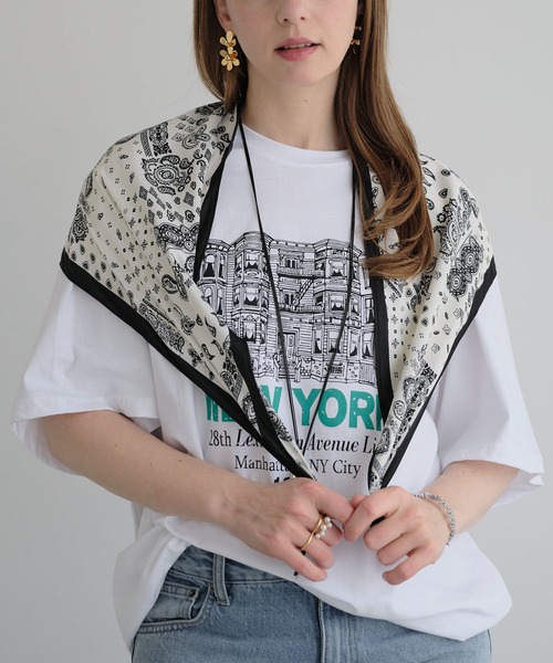 ZAKKA-BOX(ザッカボックス)の「NEW YORKロゴTシャツ(Tシャツ/カットソー・レディース・ホワイト/杢グレー・FREE)」の18枚目の写真