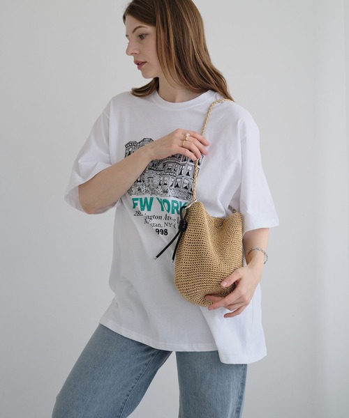 ZAKKA-BOX(ザッカボックス)の「NEW YORKロゴTシャツ(Tシャツ/カットソー・レディース・ホワイト/杢グレー・FREE)」の14枚目の写真