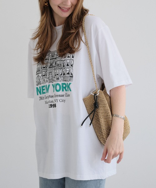 ZAKKA-BOX(ザッカボックス)の「NEW YORKロゴTシャツ(Tシャツ/カットソー・レディース・ホワイト/杢グレー・FREE)」の11枚目の写真
