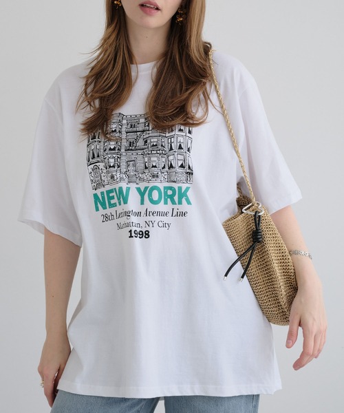 ZAKKA-BOX(ザッカボックス)の「NEW YORKロゴTシャツ(Tシャツ/カットソー・レディース・ホワイト/杢グレー・FREE)」の10枚目の写真