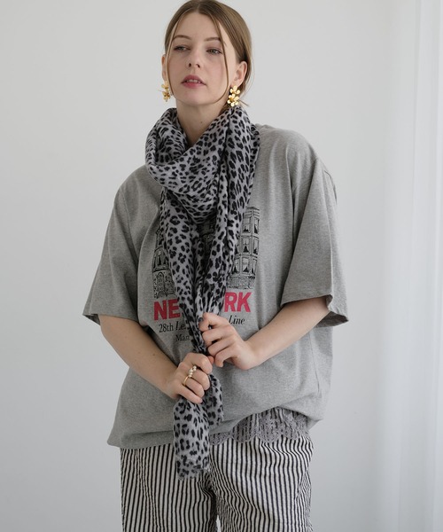 ZAKKA-BOX(ザッカボックス)の「NEW YORKロゴTシャツ(Tシャツ/カットソー・レディース・ホワイト/杢グレー・FREE)」の7枚目の写真