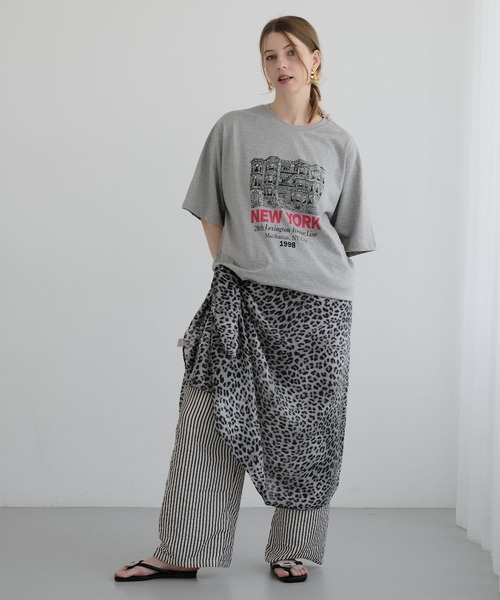 ZAKKA-BOX(ザッカボックス)の「NEW YORKロゴTシャツ(Tシャツ/カットソー・レディース・ホワイト/杢グレー・FREE)」の5枚目の写真
