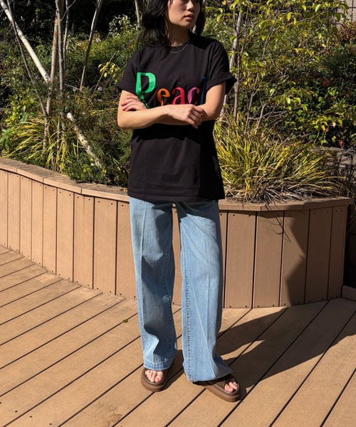 byeA.（バイエー）の「【byeA./バイエー】Peach TEE/ロゴTシャツ（Tシャツ/カットソー・レディース・ブラック/ホワイト・フリー）」の22枚目の写真