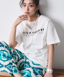 綿100%バックロゴプリントTシャツ<大きいサイズ有>シックスタイル
