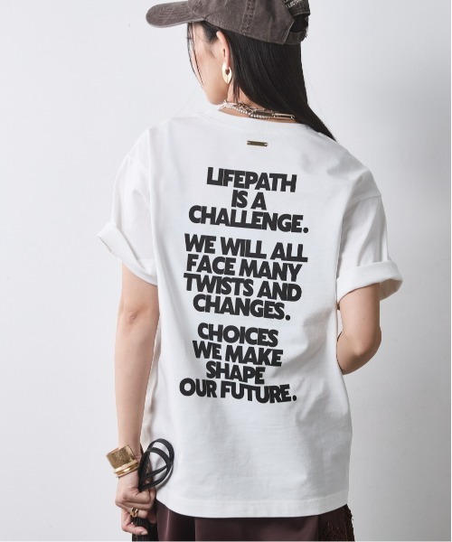 CHIC STYLE(シックスタイル)の「綿100%バックロゴプリントTシャツ<大きいサイズ有>シックスタイル(Tシャツ/カットソー・レディース・オフホワイト/ブラック・M/L/LL/3L/4L/5L)」の15枚目の写真