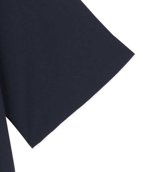 TOKYO SHIRTS(トウキョウシャツ)の「配色パイピング ジョーゼット ブラウス 五分袖(シャツ/ブラウス・レディース・ホワイト/ネイビー・M/L)」の11枚目の写真