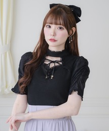 couture BY ROJITA | デコルテ開きリボンテレコトップス(Tシャツ/カットソー)