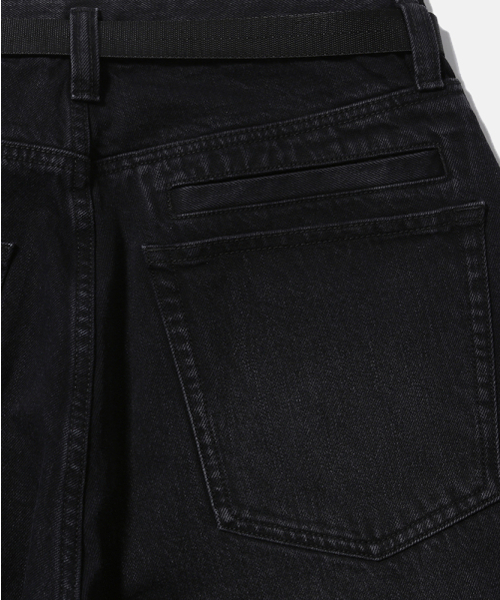 MOIF（モイフ）の「[SS26] WIDE 6P BELTED DENIM PANTS / RINSED BLACK（デニムパンツ・メンズ・その他・1(S)/2(M)/3(L)）」の13枚目の写真