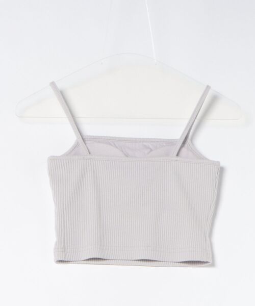 styiro（スタイロ）の「美シルエット カップ付きリブキャミソールブラトップ ショート丈（キャミソール・レディース・ライトグレー/グリーン/ベージュ・M）」の4枚目の写真