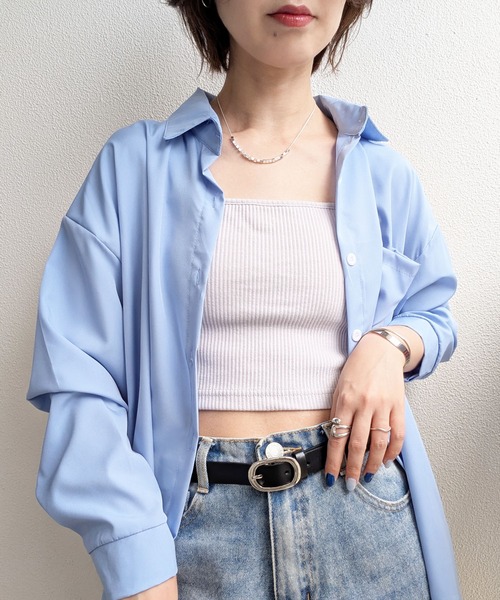 styiro（スタイロ）の「美シルエット カップ付きリブキャミソールブラトップ ショート丈（キャミソール・レディース・ライトグレー/グリーン/ベージュ・M）」の10枚目の写真
