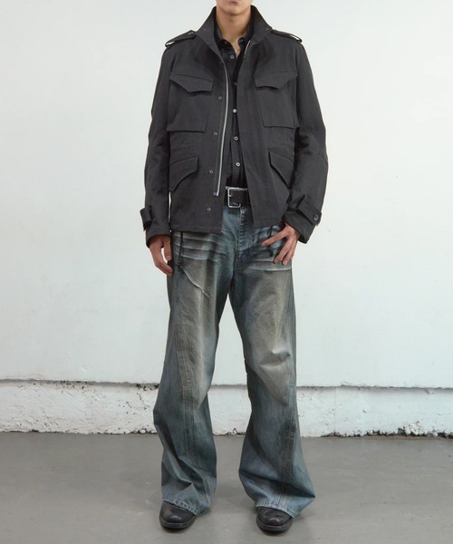 NVRFRGT(ネヴァーフォーゲット)の「【NVRFRGT】3D TWISTED WIDE LEG JEANS(デニムパンツ・メンズ・インディゴブルー・3/2/1)」の2枚目の写真