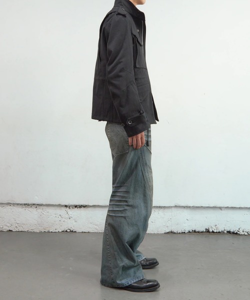 NVRFRGT(ネヴァーフォーゲット)の「【NVRFRGT】3D TWISTED WIDE LEG JEANS(デニムパンツ・メンズ・インディゴブルー・3/2/1)」の3枚目の写真