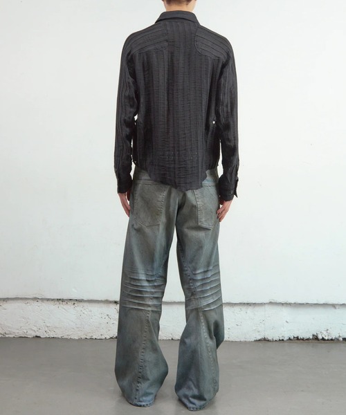 NVRFRGT(ネヴァーフォーゲット)の「【NVRFRGT】3D TWISTED WIDE LEG JEANS(デニムパンツ・メンズ・インディゴブルー・3/2/1)」の5枚目の写真