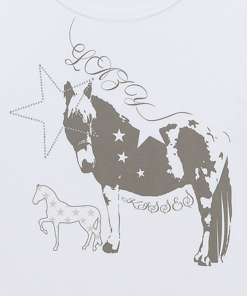 LUVISTRUE(ラヴイズトゥルー)の「SY ONE-SHOULDER HORSE TEE(WHITE)(Tシャツ/カットソー・レディース・その他・FREE)」の5枚目の写真