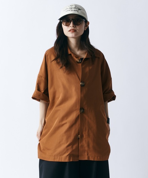 Lui's（ルイス）の「【WEB限定】アクセントビッグボタン ワイドシャツ（シャツ/ブラウス・メンズ・ブラック/ネイビー/オレンジ・FREE）」の20枚目の写真