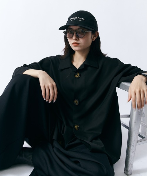 Lui's（ルイス）の「【WEB限定】アクセントビッグボタン ワイドシャツ（シャツ/ブラウス・メンズ・ブラック/ネイビー/オレンジ・FREE）」の6枚目の写真