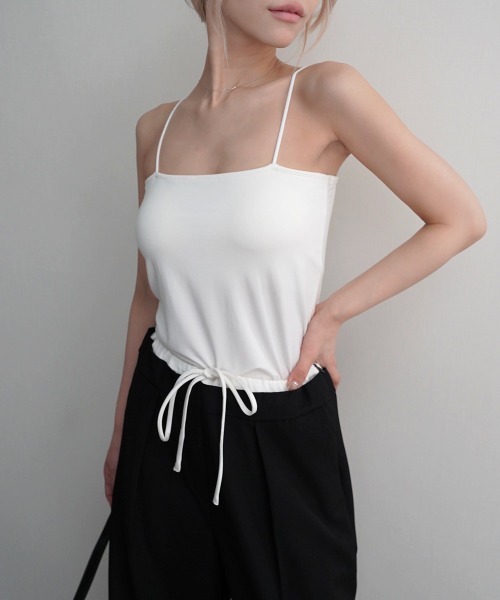 Rashik(ラシク)の「【Rashik】接触冷感 カップ付きベアキャミソール UVカット 抗菌 防臭(キャミソール・レディース・ホワイト/ブラック/ブルー/レッド・FREE)」の20枚目の写真