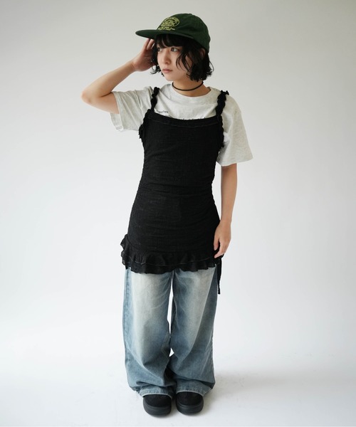SORUTT（ソルト）の「【 SORUTT / ソルト 】 フェミニンレース キャミワンピース #（キャミソール・レディース・ブラック/ホワイト・FREE）」の7枚目の写真