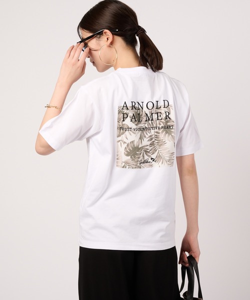 Arnold Palmer(アーノルドパーマー)の「シェア リゾート柄 ボックスロゴ Tシャツ(Tシャツ/カットソー・レディース・ホワイト系その他/ホワイト系その他2/ホワイト系その他4/ホワイト系その他3・LL/M/S/XS/L)」の7枚目の写真